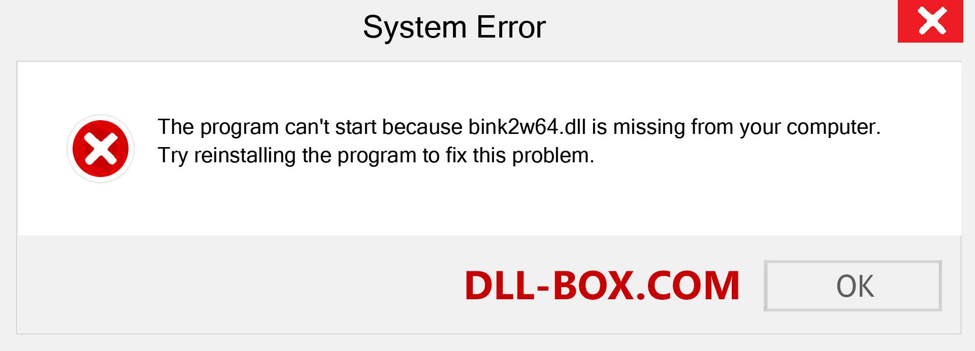  bink2w64.dll file is missing?. Download for Windows 7, 8, 10 - Fix  bink2w64 dll Missing Error on Windows, photos, images
